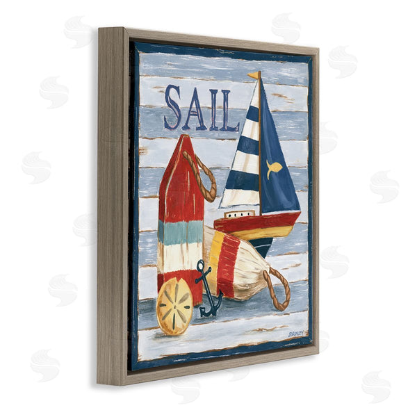 Stupell Industries Jennifer Brinley Rep. Levison Designs | Sail Boat & Buoys Wall Art
