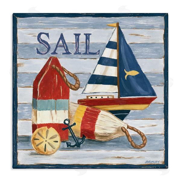stupell industries Jennifer Brinley rep. Levison Designs | Sail Boat & Buoys Wall Art