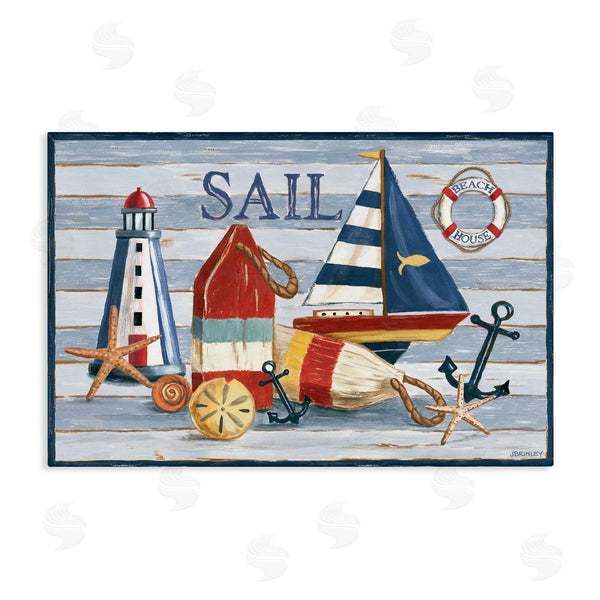 stupell industries Jennifer Brinley rep. Levison Designs | Striped Nautical Still Life Wall Art