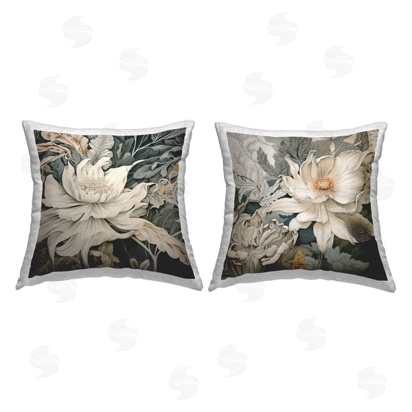 Stupell Industries Jennifer Brinley | Traditional Vintage Blooms Printed Throw Pillow Set