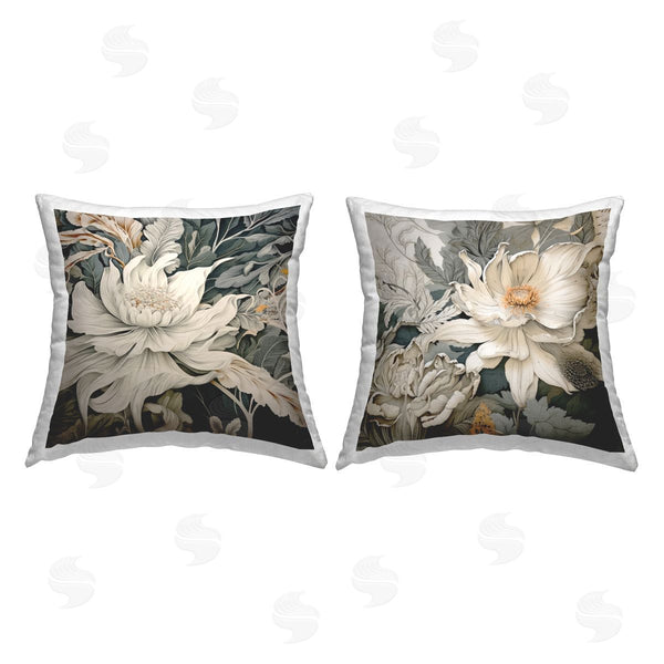 stupell industries Jennifer Brinley | Traditional Vintage Blooms Printed Throw Pillow Set