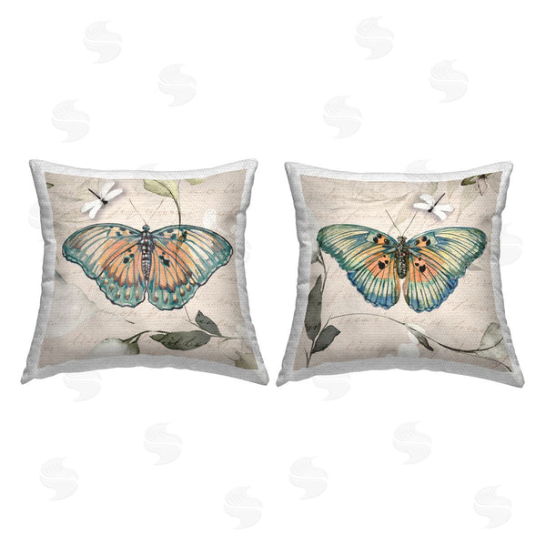 Stupell Industries Jennifer Brinley | Vintage Insects Collage Printed Throw Pillow Set