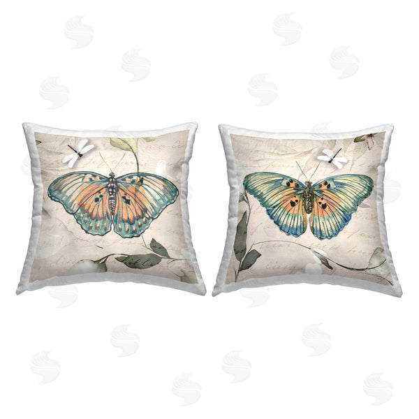 stupell industries Jennifer Brinley | Vintage Insects Collage Printed Throw Pillow Set