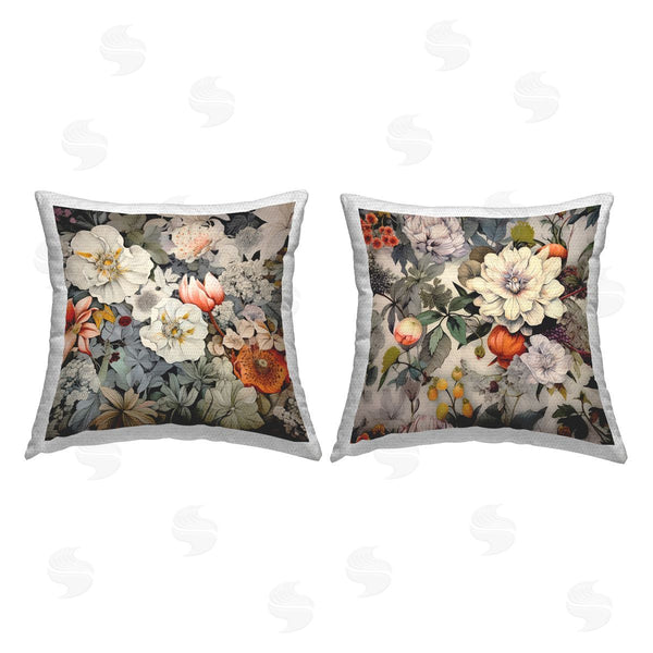 Stupell Industries Jennifer Brinley | Vintage Patterned Flowers Printed Throw Pillow Set