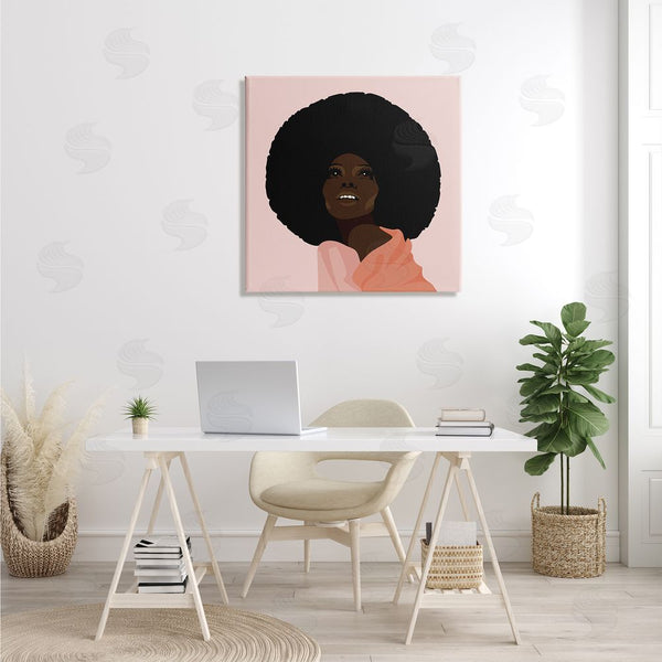 Stupell Industries Jennifer Ellory | African American Woman Wearing Pink Glam Fashion Wall Art