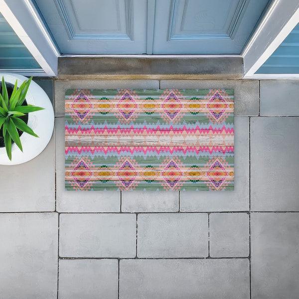 Stupell Industries Jennifer Ellory | Bright Shabby Chic Boho Non-Woven Door Mat
