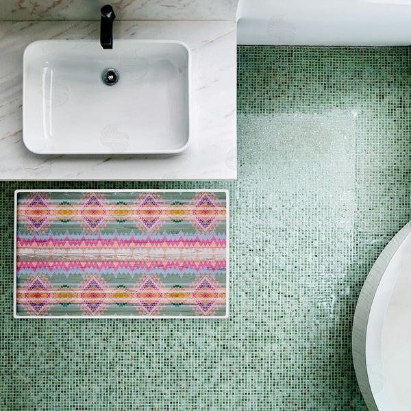 Stupell Industries Jennifer Ellory | Bright Shabby Chic Boho Plush Bath Mat