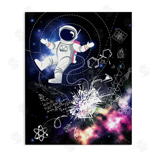 stupell industries Jennifer Ellory | Galactic Astronaut Vivid Nebula Scientific Patterns Wall Art