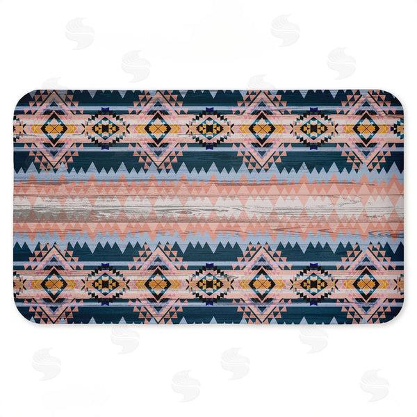 Stupell Industries Jennifer Ellory | Geometric Boho Vibe Stripes Anti-Fatigue Mat