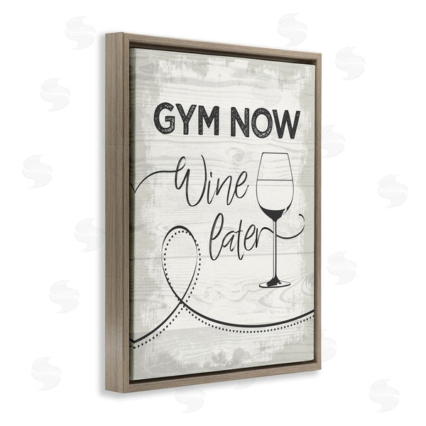 Stupell Industries Jennifer Ellory | Gym Now Wine Later