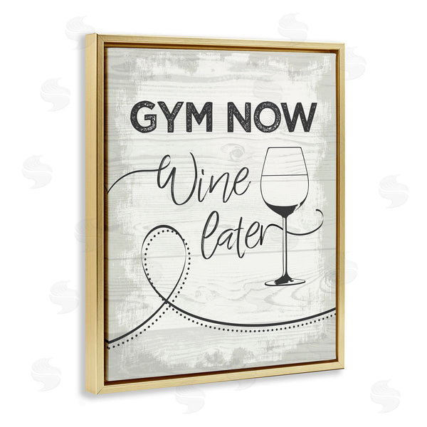 Stupell Industries Jennifer Ellory | Gym Now Wine Later