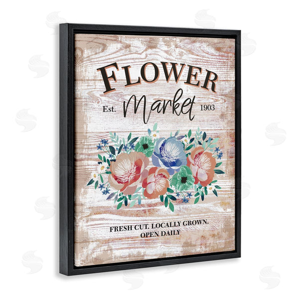 Stupell Industries Jennifer Ellory | Rustic Country Flower Market Est. 1903 Illustration Wall Art