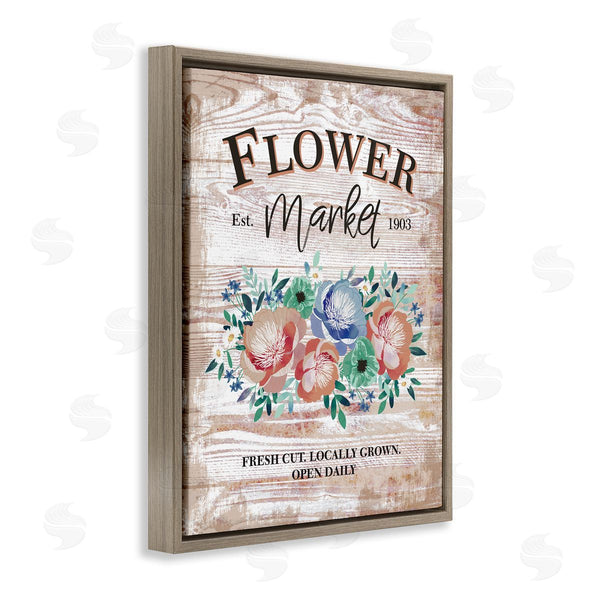 Stupell Industries Jennifer Ellory | Rustic Country Flower Market Est. 1903 Illustration Wall Art