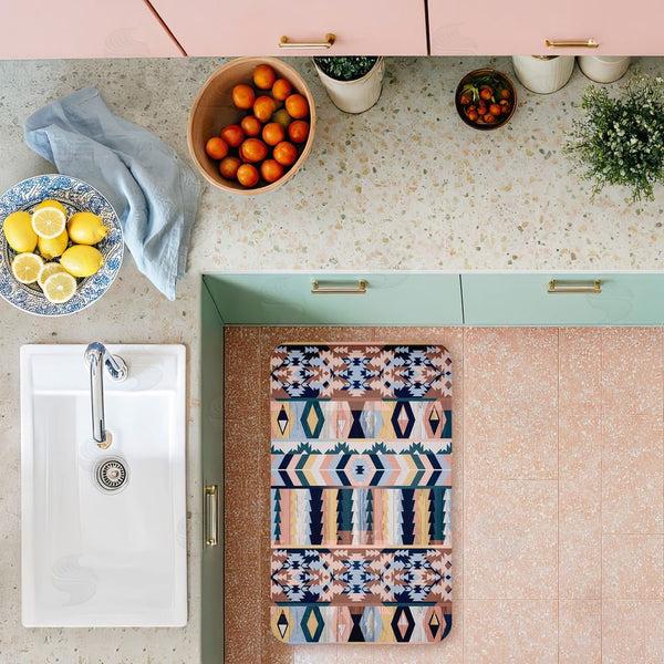 Stupell Industries Jennifer Ellory | Subtle Boho Geometrics Anti-Fatigue Mat