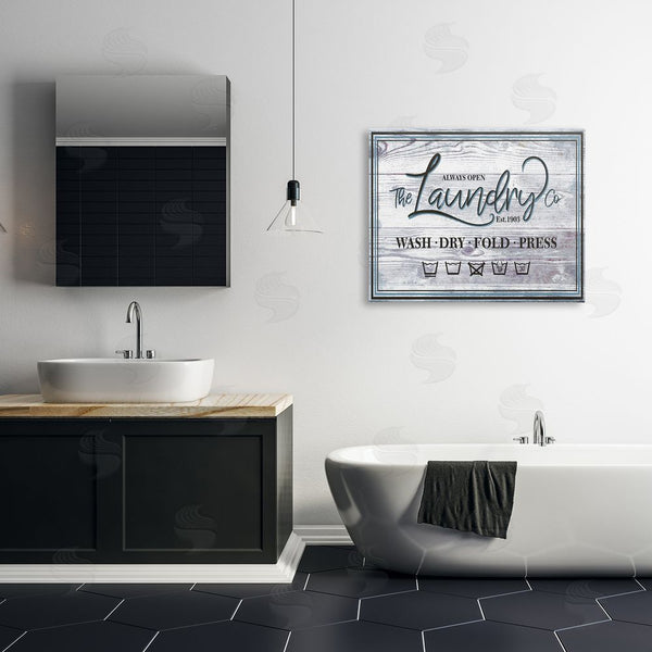 Stupell Industries Jennifer Ellory | The Laundry Co Sign Wash Fold Press Icons Wall Art