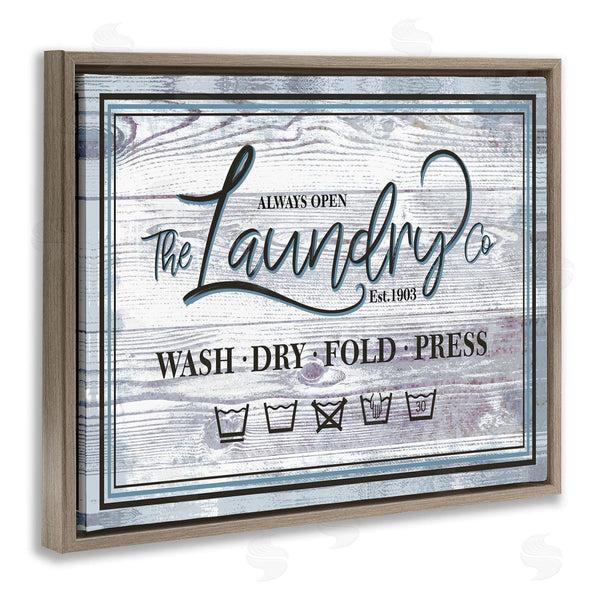 Stupell Industries Jennifer Ellory | The Laundry Co Sign Wash Fold Press Icons Wall Art