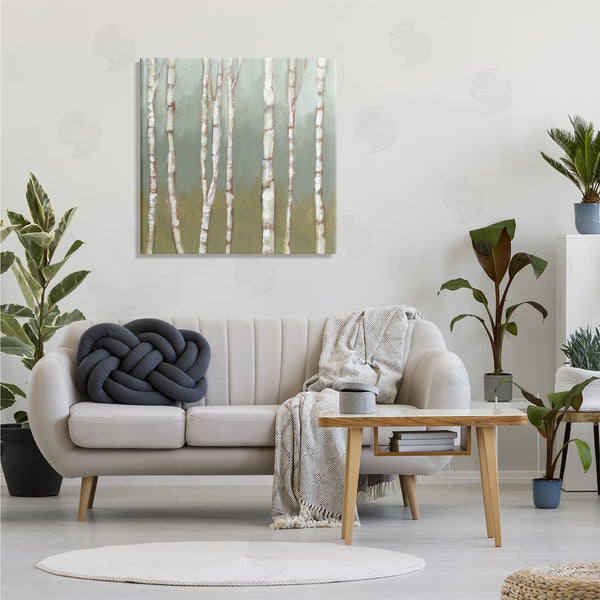 Stupell Industries Jennifer Goldberger | Contemporary Birch Tree Forest Striped White Bark Painting Wall Art