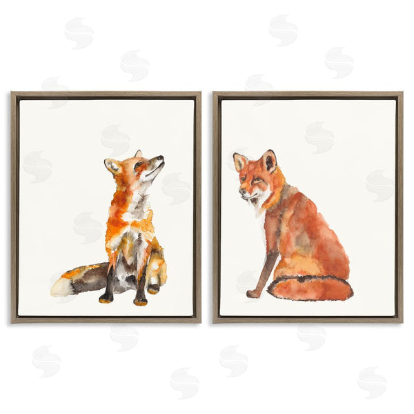 Stupell Industries Jennifer Goldberger | Curious Fox Watercolor Paintings Wall Art