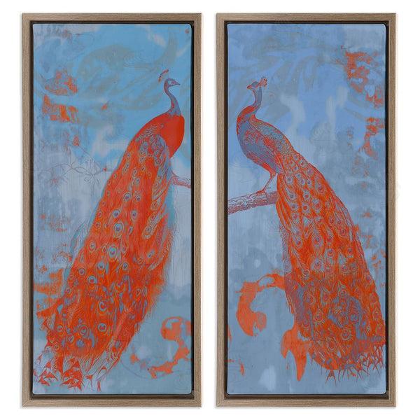 Stupell Industries Jennifer Goldberger | Elegant Peacock Feathers Forest Bird Wall Art