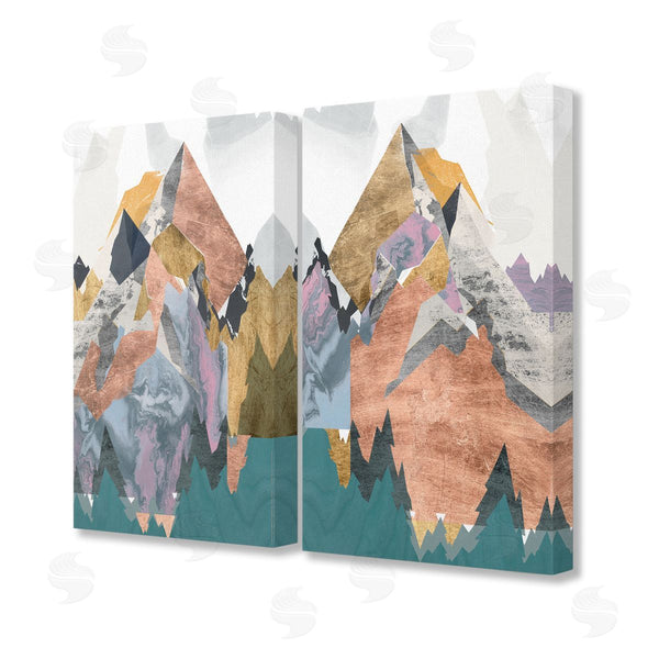 stupell industries Jennifer Goldberger | Foil Collage Mountain Landscape Wall Art