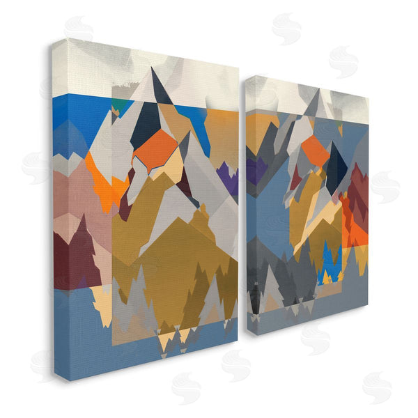 stupell industries Jennifer Goldberger | Geometric Mountain Shape Abstract Wall Art