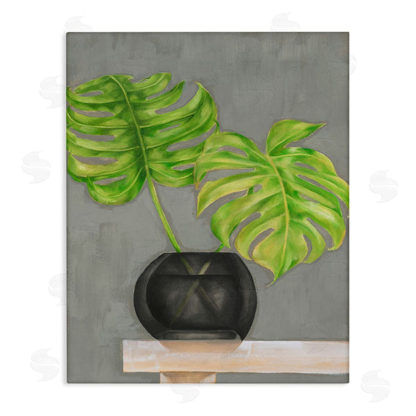 stupell industries Jennifer Goldberger | Green Monstera Palm Pair Indoor Tabletop Still Life Wall Art