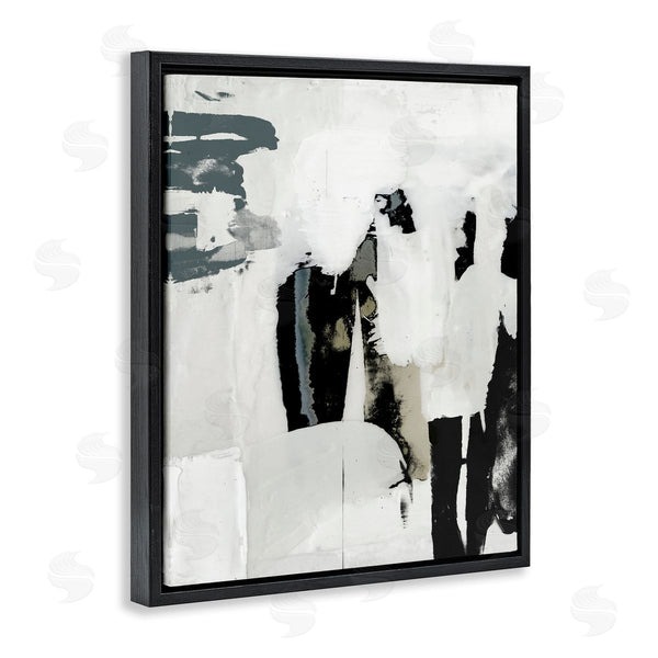 Stupell Industries Jennifer Goldberger | Modern Industrial Abstraction Distressed Layered Tones Black Grey Wall Art