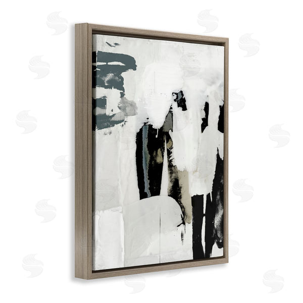 Stupell Industries Jennifer Goldberger | Modern Industrial Abstraction Distressed Layered Tones Black Grey Wall Art