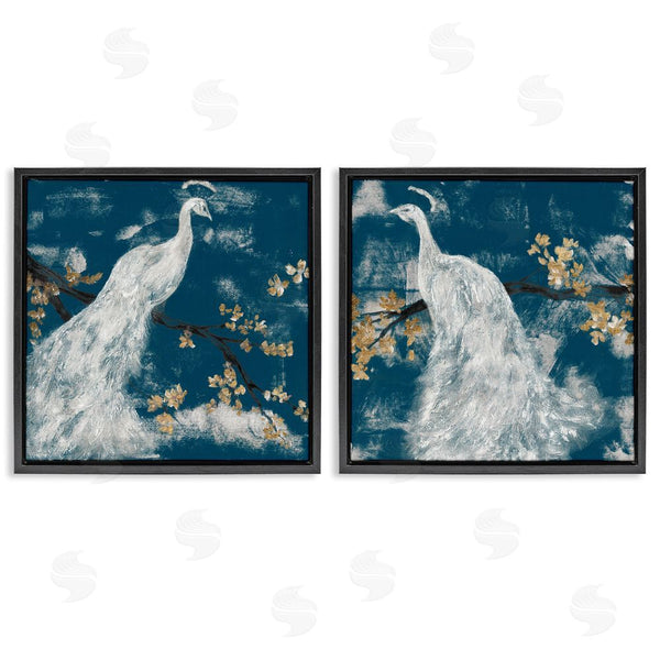 Stupell Industries Jennifer Goldberger | Mystical Peacock Floral Tree Blossoms Wall Art