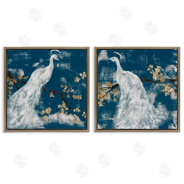 Stupell Industries Jennifer Goldberger | Mystical Peacock Floral Tree Blossoms Wall Art