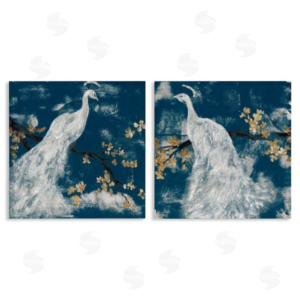 stupell industries Jennifer Goldberger | Mystical Peacock Floral Tree Blossoms Wall Art