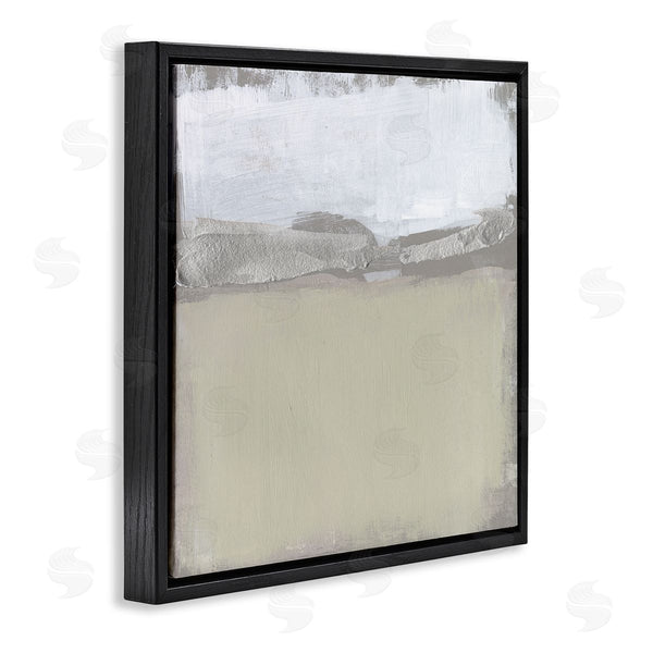 Stupell Industries Jennifer Goldberger | Silver Ribbon Abstract Horizon Neutral Tone Landscape Wall Art