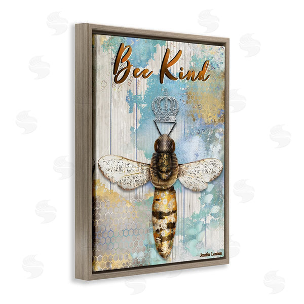Stupell Industries Jennifer Lambein | Bee Kind Rustic Glam Wall Art