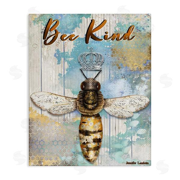 stupell industries Jennifer Lambein | Bee Kind Rustic Glam Wall Art