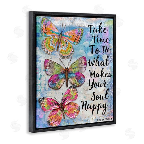 Stupell Industries Jennifer Lambein | Makes Your Soul Happy Butterfly Wall Art