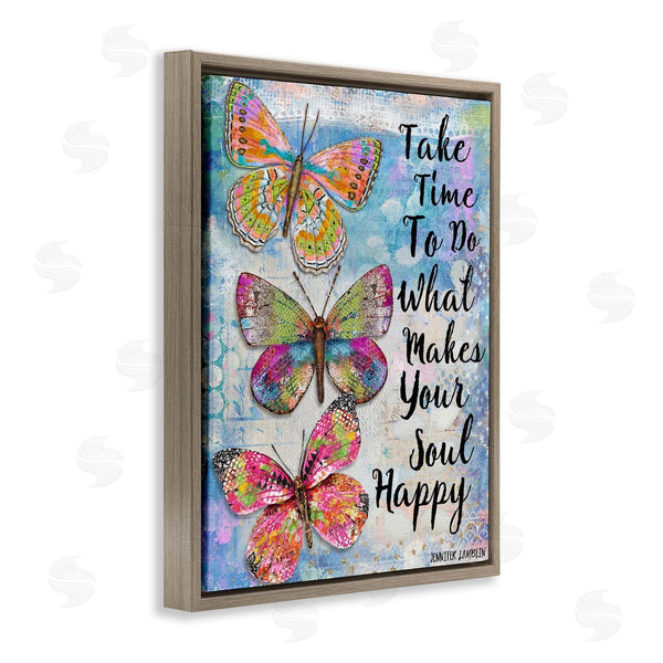Stupell Industries Jennifer Lambein | Makes Your Soul Happy Butterfly Wall Art