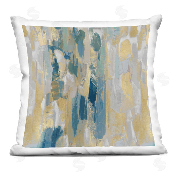 stupell industries Jennifer Martin | Blue Glam Chaotic Abstract Printed Throw Pillow