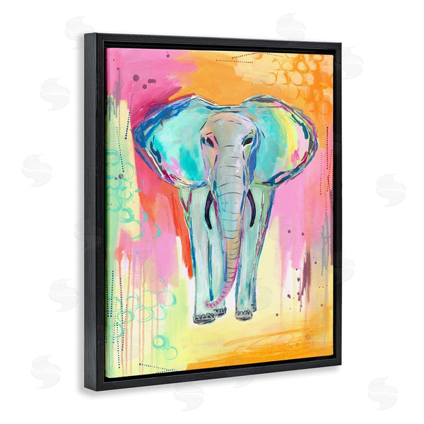 Stupell Industries Jennifer McCully | Colorful Elephant With Abstract Pattern