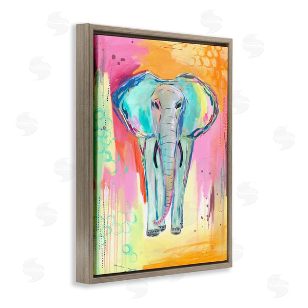 Stupell Industries Jennifer McCully | Colorful Elephant With Abstract Pattern