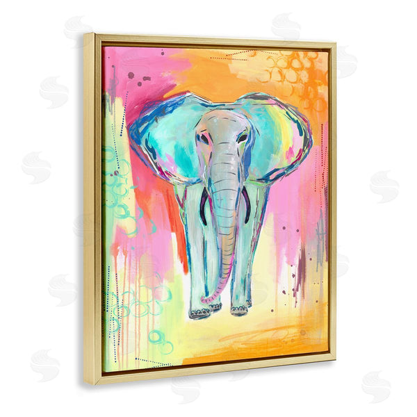 Stupell Industries Jennifer McCully | Colorful Elephant With Abstract Pattern
