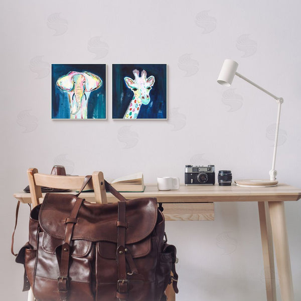 Stupell Industries Jennifer McCully | Colorful Safari Animal Portraits Wall Art