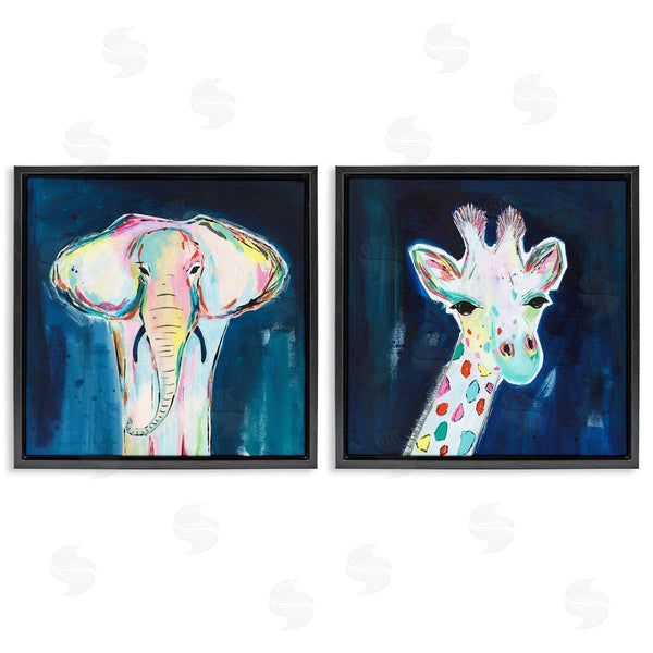 Stupell Industries Jennifer McCully | Colorful Safari Animal Portraits Wall Art