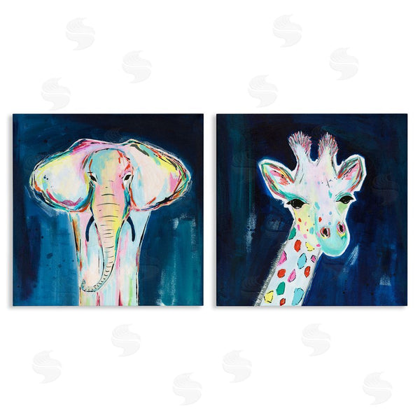 stupell industries Jennifer McCully | Colorful Safari Animal Portraits Wall Art