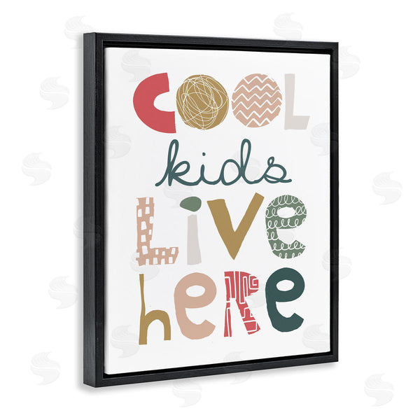 Stupell Industries Jennifer McCully | Cool Kids Live Here Phrase Abstract Pattern Typography Wall Art