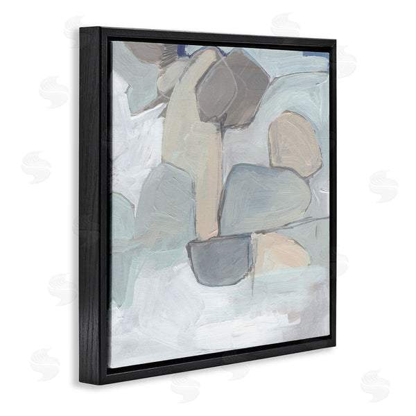 Stupell Industries Jennifer Paxton Parker | Abstract Neutral Geometric Shapes Round Rock Landscape Wall Art