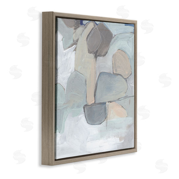 Stupell Industries Jennifer Paxton Parker | Abstract Neutral Geometric Shapes Round Rock Landscape Wall Art