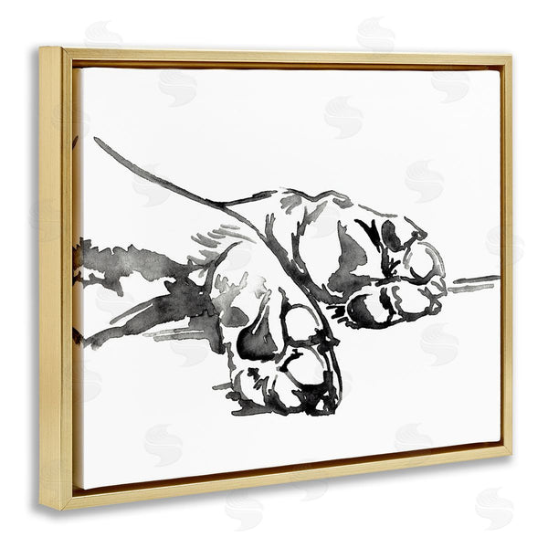 Stupell Industries Jennifer Paxton Parker | Animal Paws Minimal Ink Linework