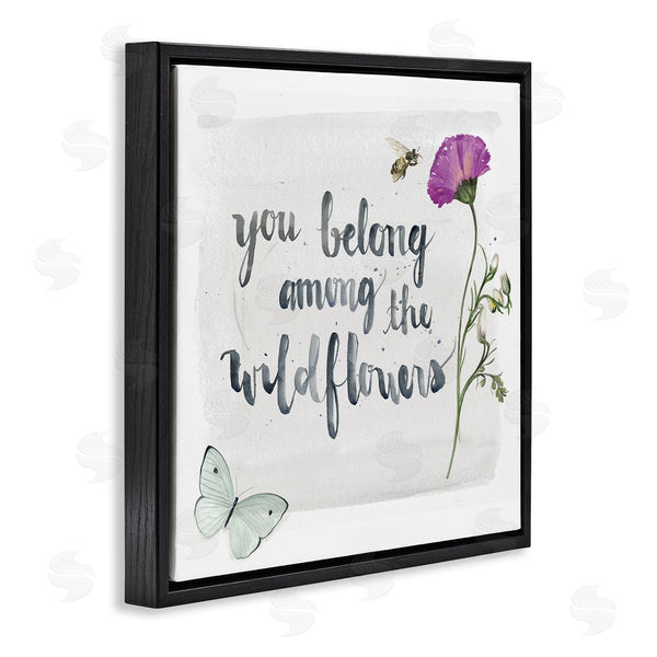 Stupell Industries Jennifer Paxton Parker | Belong Among The Wildflowers Butterfly Bee Floral Wall Art