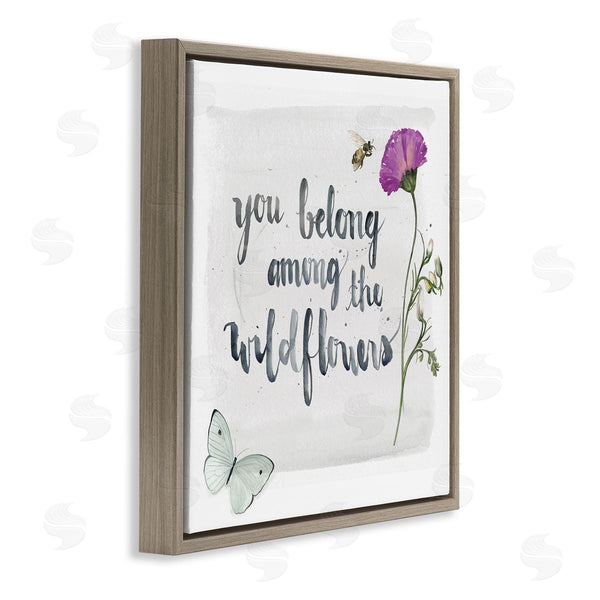 Stupell Industries Jennifer Paxton Parker | Belong Among The Wildflowers Butterfly Bee Floral Wall Art