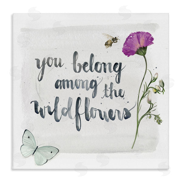 stupell industries Jennifer Paxton Parker | Belong Among the Wildflowers Butterfly Bee Floral Wall Art